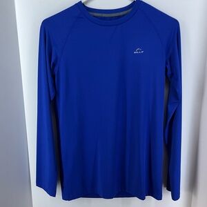 Willit Blue Long Sleeve Swim T-Shirt Youth XL 90% Polyester 10% Spandex
